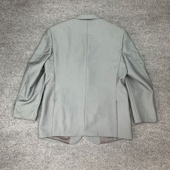 Caravelli Blazer Men 42S Silver Shoulder Pads 3 Button Sport Coat Italian Design - Picture 10 of 13